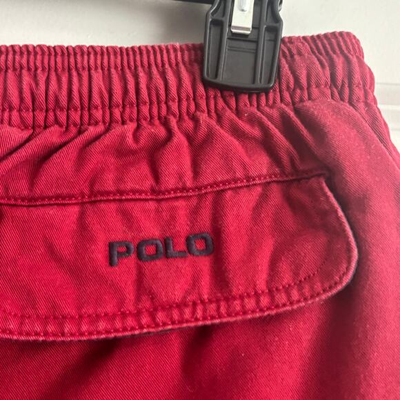 Vintage Polo Ralph Lauren Men’s Drawstring Shorts Preppy Classic Red Sz M - Picture 11 of 12